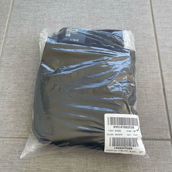 J. CREW Essential Straight Jean All-day Stretch Size 28 Black NEW Casual BT022 - Picture 11 of 14